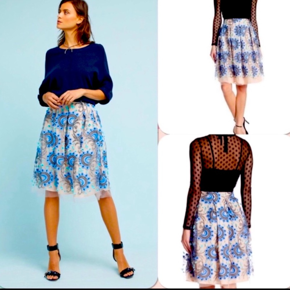 NWT Anthropology Eva Franco Solstice tulle skirt